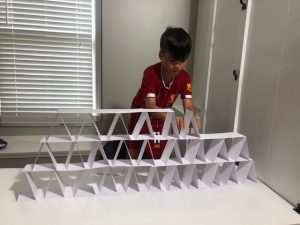Math Problem Index Card Tower: A FUN Review Game