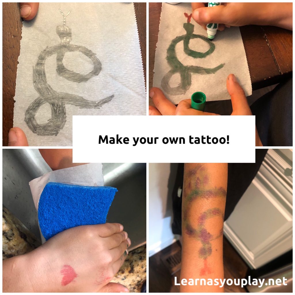 Make Your Own Tattoo Ages 3 Learn As You Play